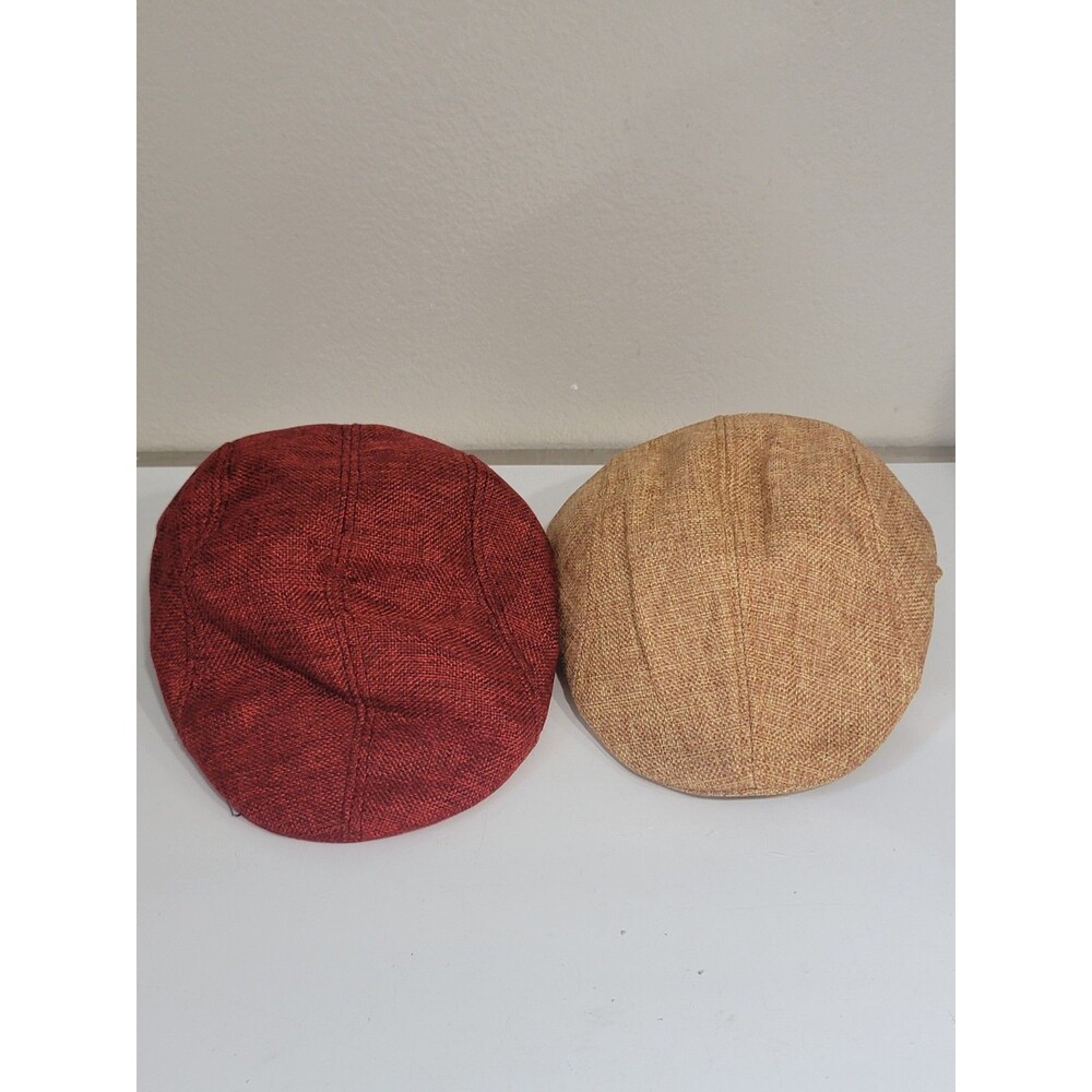 Textured Flat Cap Breathable Cotton Blend Newsboy Ivy Hat - One Size New